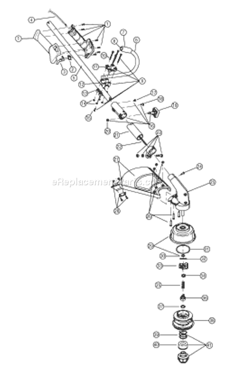 Page B Diagram and Parts List for YM26SS 41AD26SC401 Yard Man Trimmer